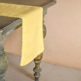 Mustard Hand Crochet Table Runner