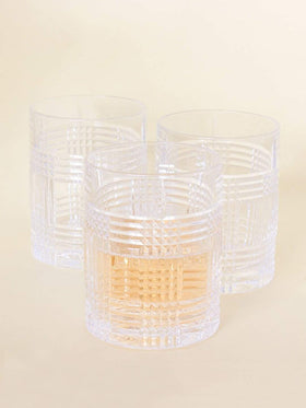 Nachtmann Check Whiskey Tumbler- Set Of 6