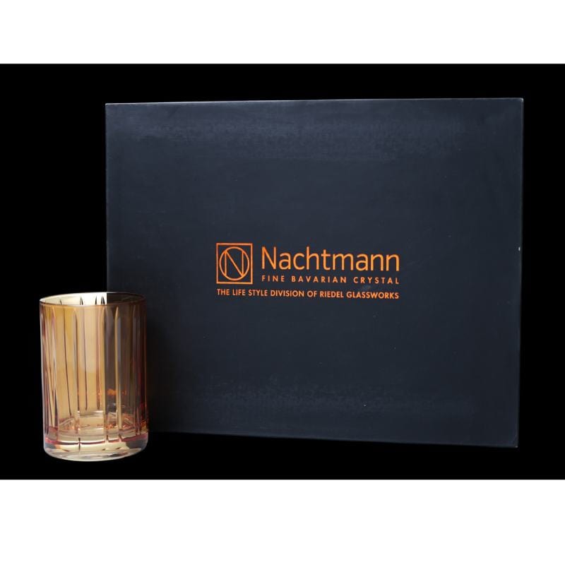 Nachtmann Lines Whisky Coloured Glass Amber 409ML Set of 4