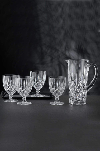 Nachtmann Noblesse Pitcher & Champagne Flute- Set of 5