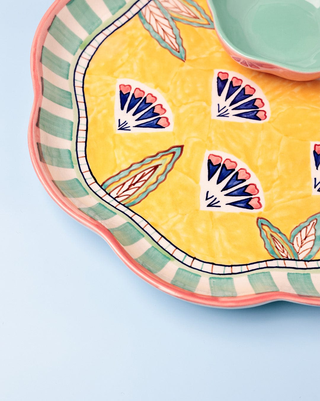 Nira Handpainted Chip & Dip Platter