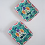 Oasis Handpainted Square Platter - Set of 2