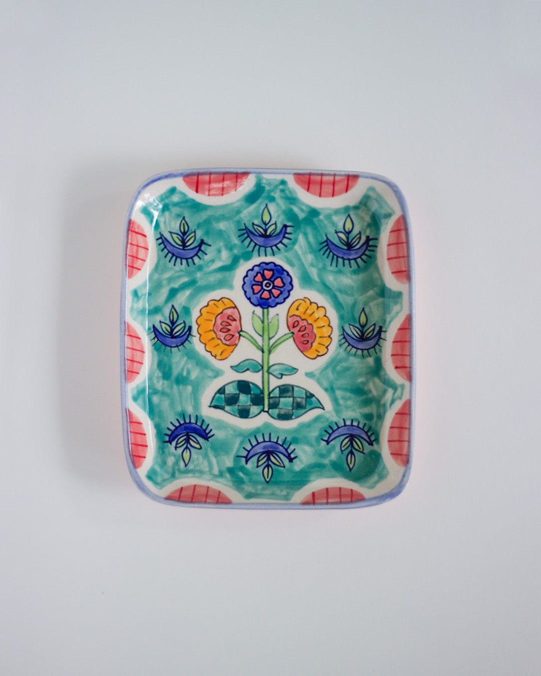 Oasis Handpainted Square Platter - Set of 2