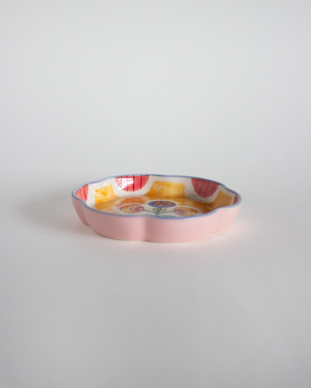 Oasis Handpainted Flower Plate