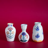 Oasis Handpainted Mini Vases - Set of 3