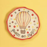 Onward & Upward Handpainted Stoneware Wall Plate