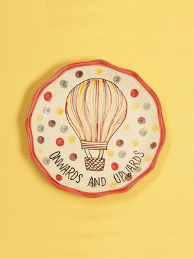 Onward & Upward Handpainted Stoneware Wall Plate