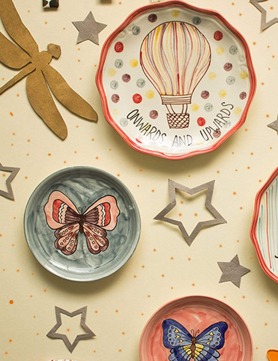 Onward & Upward Handpainted Stoneware Wall Plate