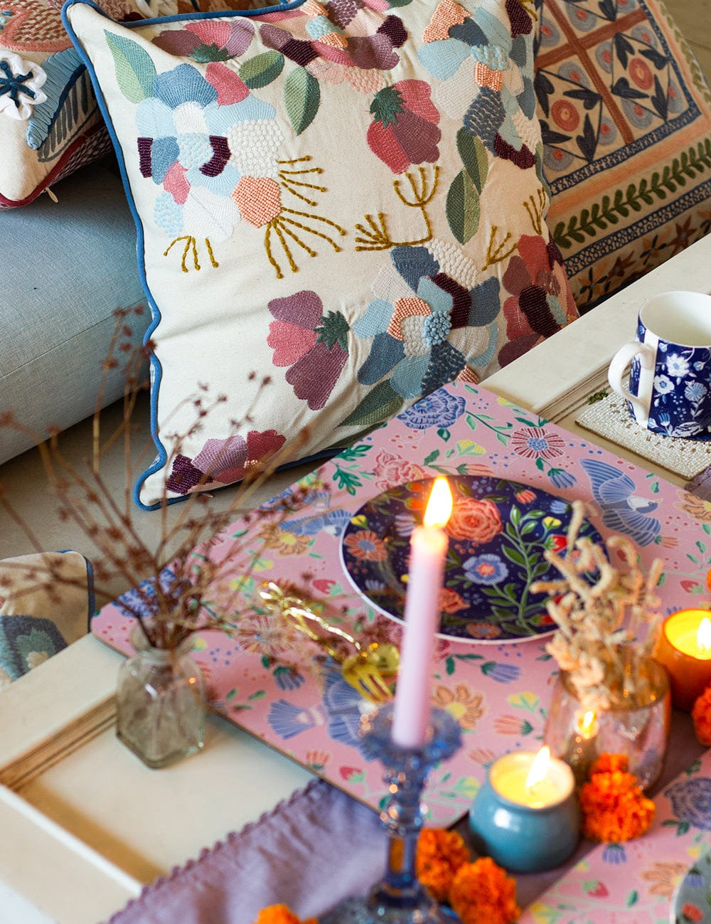Orly Embroidered Cushion Cover