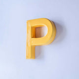  P Mottled Mono Wall Hanging - Mustard A To Z - Mottled Mono Wall Hanging - Mustard A To Z - The Wishing Chair 
