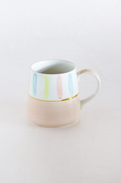 Pastel Perfection Handpainted Mugs - Set of 4