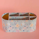 Pearlised Paper Leather 7 In 1 Desk Organiser- Garden Fog