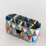 Pearlised Paper Leather 7 in 1 Desk Organiser- Kaleidoscope