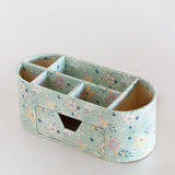 Pearlised Paper Leather 7 in 1 Desk Organiser- Mint Magnolias