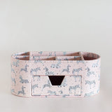 Pearlised Paper Leather 7 in 1 Desk Organiser - Pink Safari
