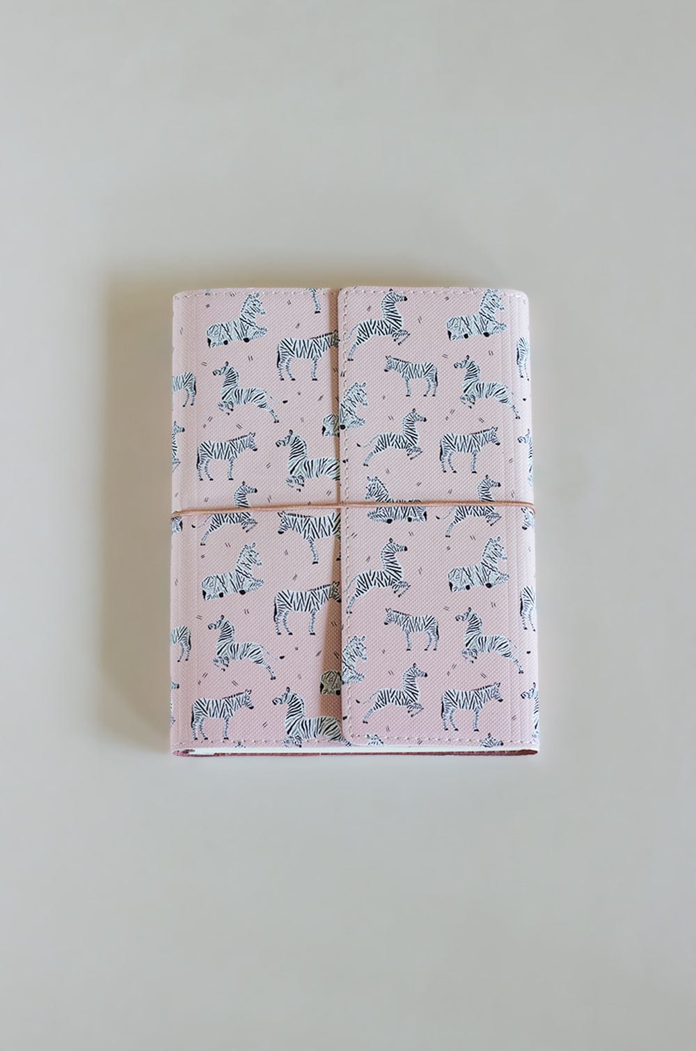 Pearlised Paper Leather A5 Notebook -Pink Safari