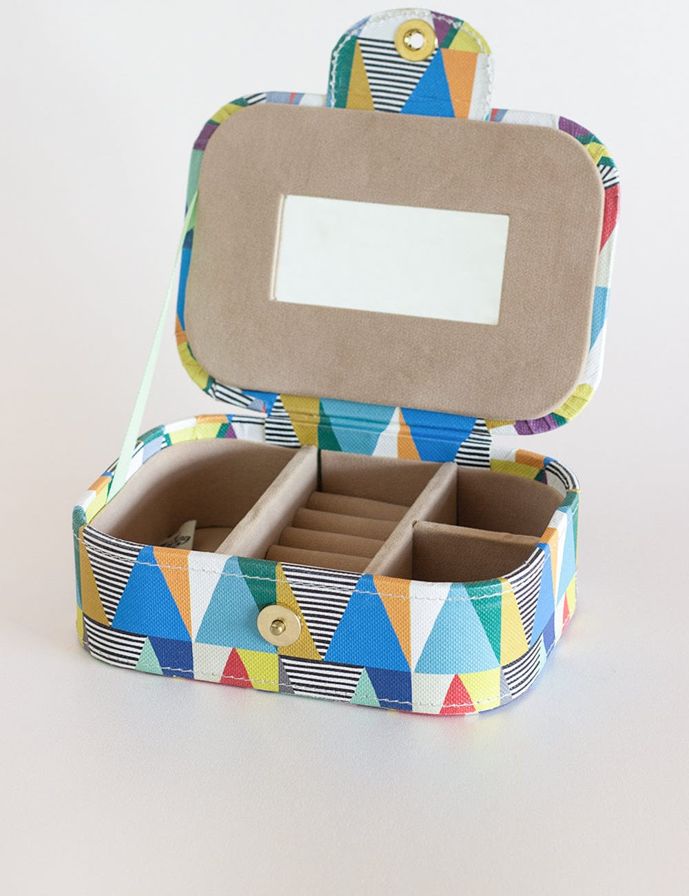 Pearlised Paper Leather Jewellery Box Large- Kaleidoscope