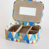Pearlised Paper Leather Jewellery Box Large- Kaleidoscope