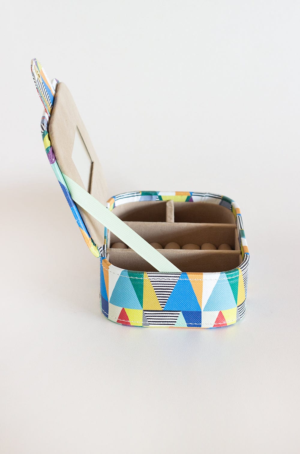 Pearlised Paper Leather Jewellery Box Large- Kaleidoscope