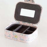 Pearlised Paper Leather Jewellery Box Large- Pink Safari
