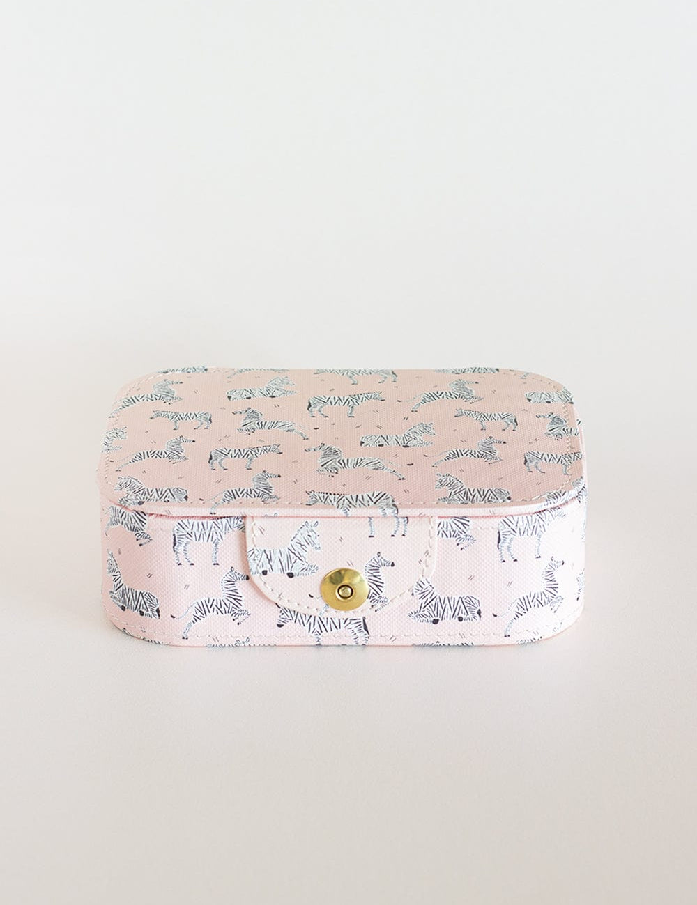 Pearlised Paper Leather Jewellery Box Large- Pink Safari