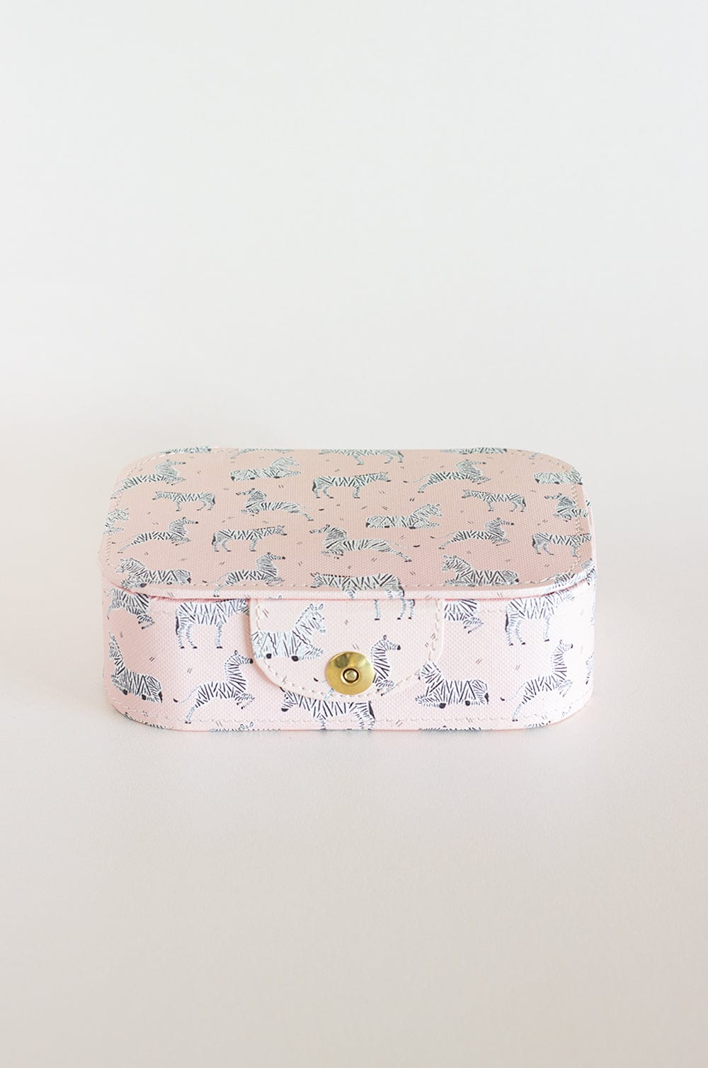 Pearlised Paper Leather Jewellery Box Large- Pink Safari