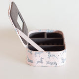 Pearlised Paper Leather Jewellery Box Large- Pink Safari