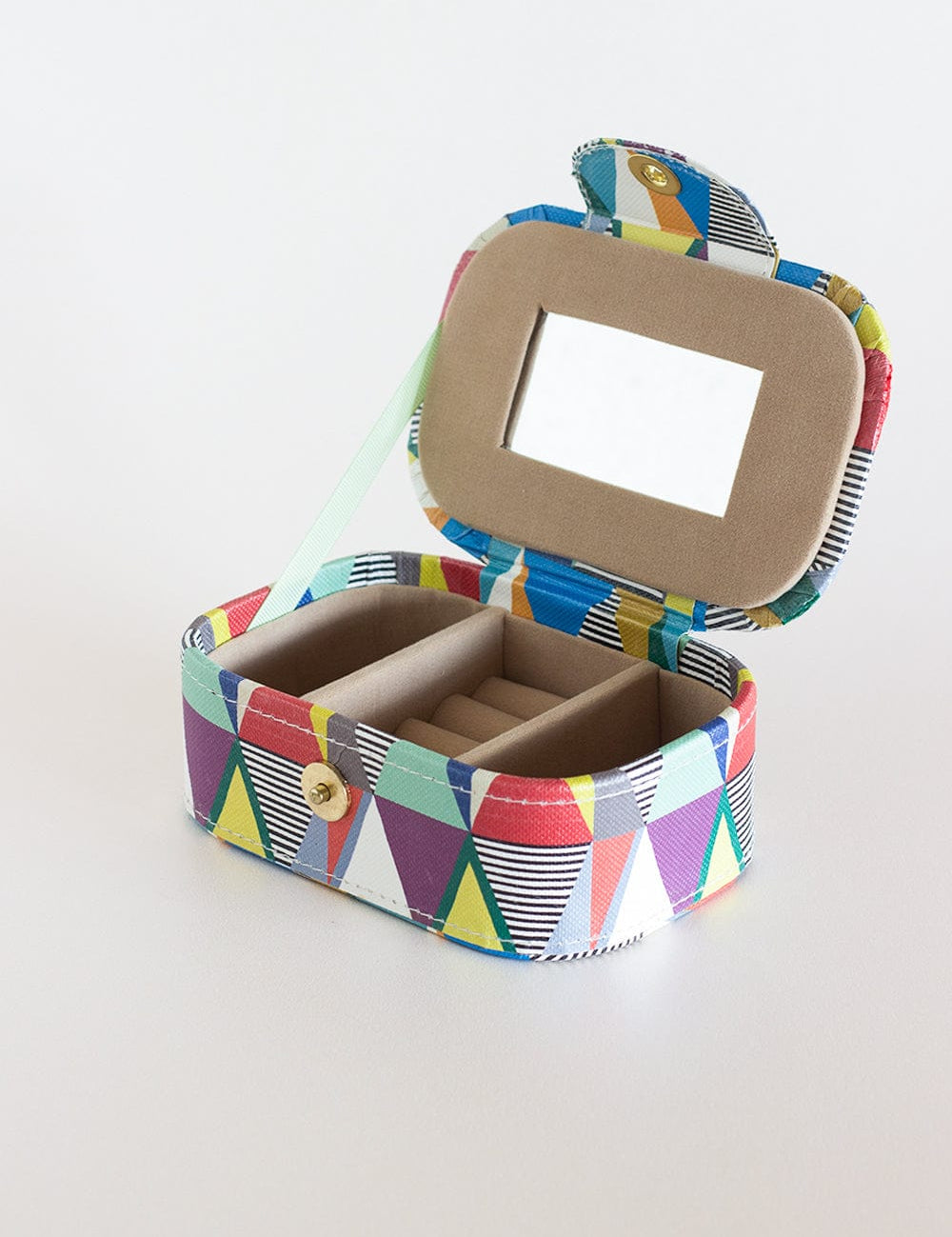 Pearlised Paper Leather Jewellery Box Medium - Kaleidoscope