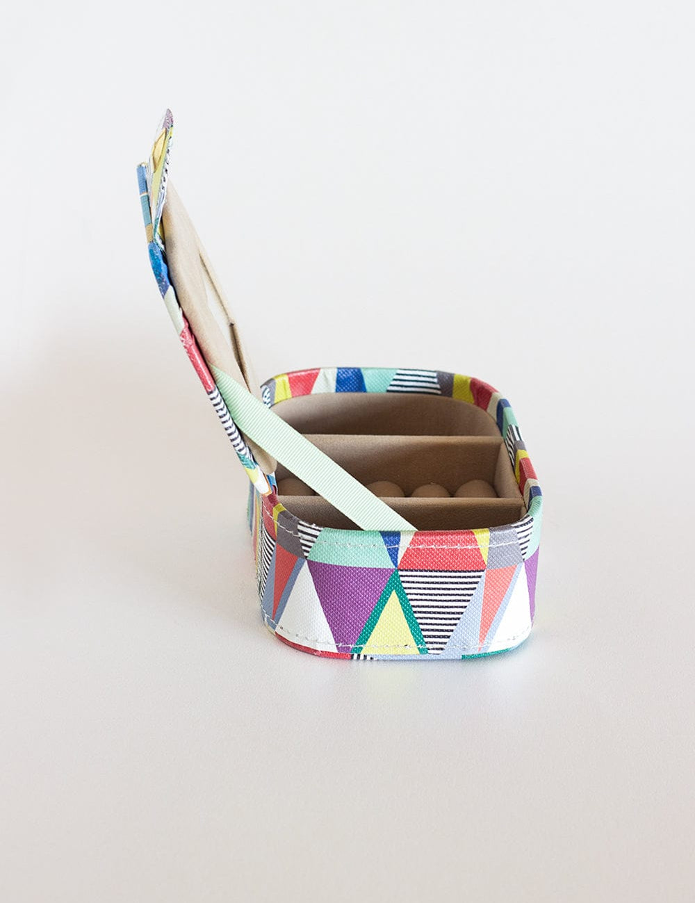 Pearlised Paper Leather Jewellery Box Medium - Kaleidoscope