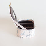 Pearlised Paper Leather Jewellery Box Medium- Pink Safari