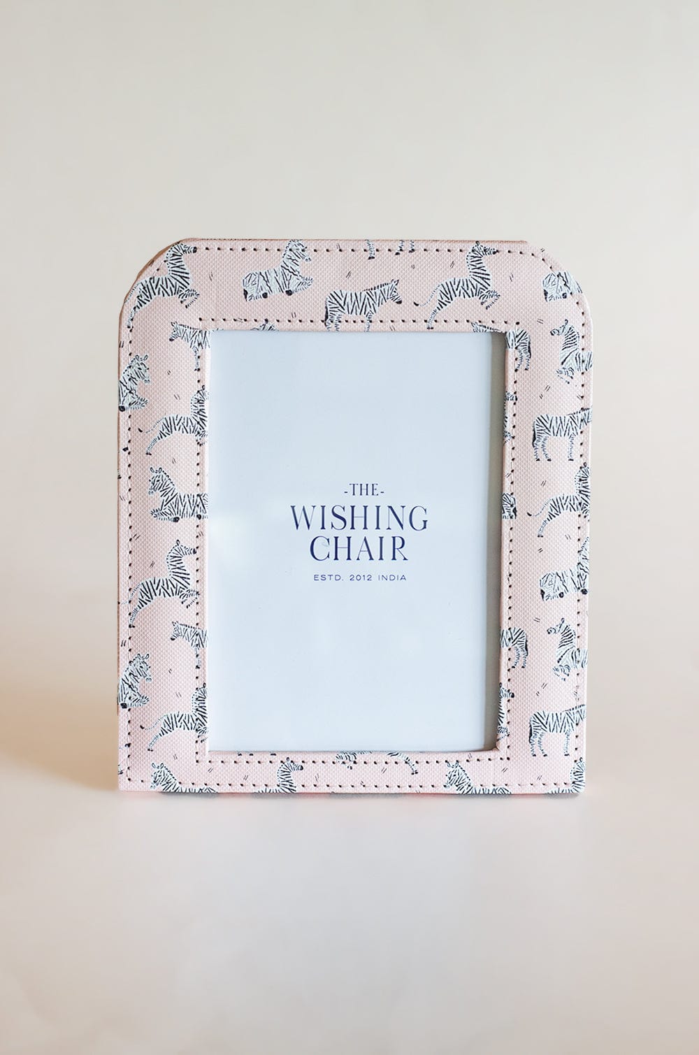 Pearlised Paper Leather Photoframe 5X7'' Pink Safari