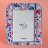 Pearlised Paper Leather Photoframe - Blue Meadow