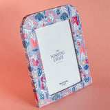 Pearlised Paper Leather Photoframe - Blue Meadow