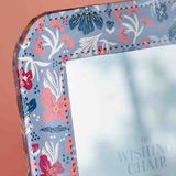 Pearlised Paper Leather Photoframe - Blue Meadow