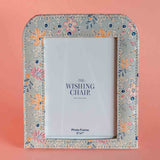 Pearlised Paper Leather Photoframe - Garden Fog
