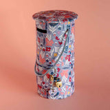 Pearlised Paper Leather Round Piggy Bank - Blue Meadow