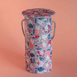 Pearlised Paper Leather Round Piggy Bank - Blue Meadow