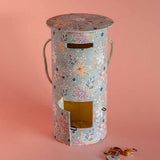 Pearlised Paper Leather Round Piggy Bank - Garden Fog