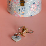 Pearlised Paper Leather Round Piggy Bank - Garden Fog