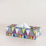 Pearlised Paper Leather Tissue Box- Kaleidoscope