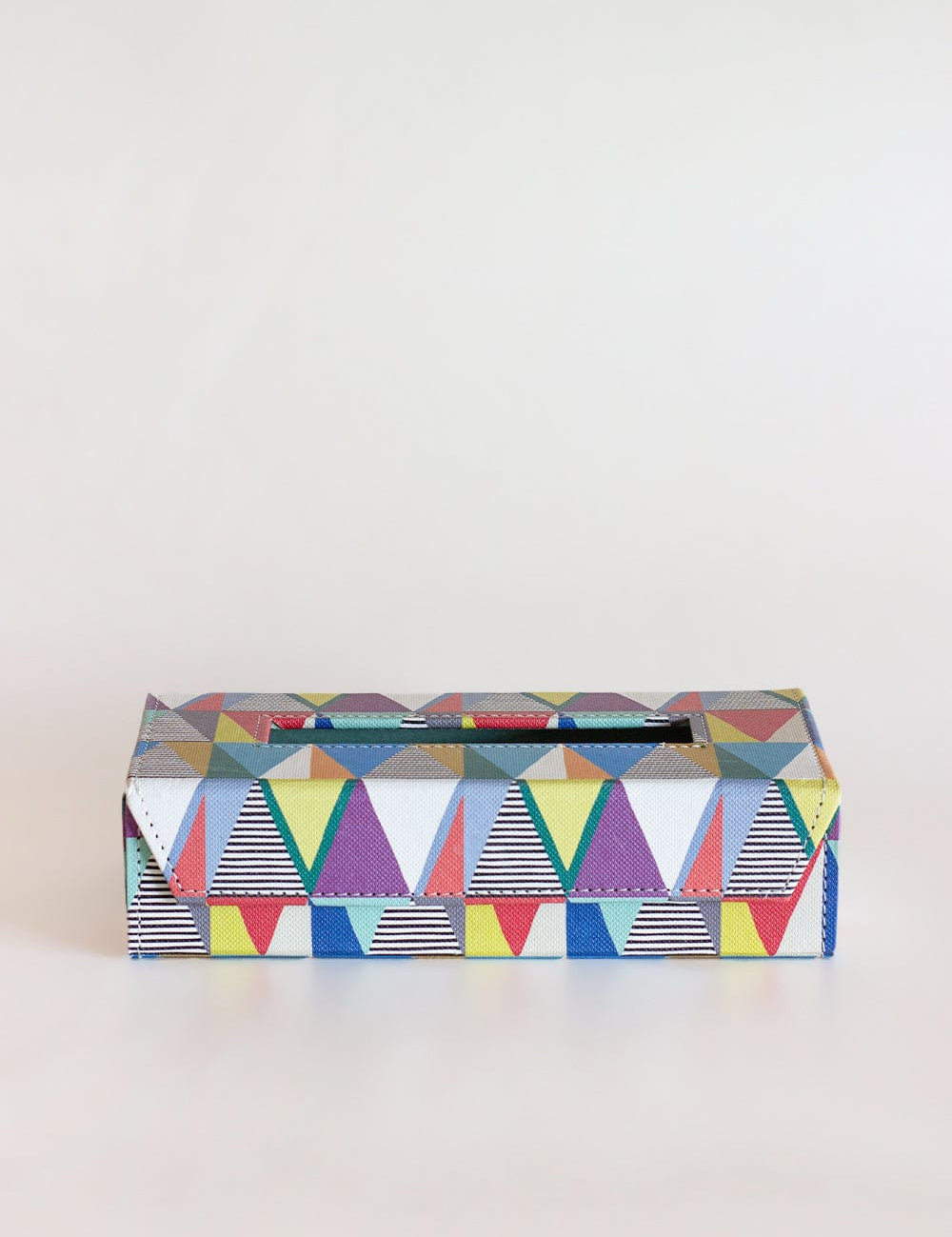 Pearlised Paper Leather Tissue Box- Kaleidoscope
