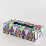 Pearlised Paper Leather Tissue Box- Kaleidoscope
