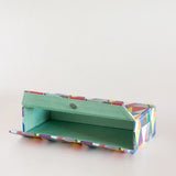 Pearlised Paper Leather Tissue Box- Kaleidoscope