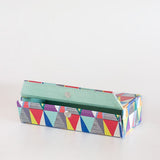 Pearlised Paper Leather Tissue Box- Kaleidoscope