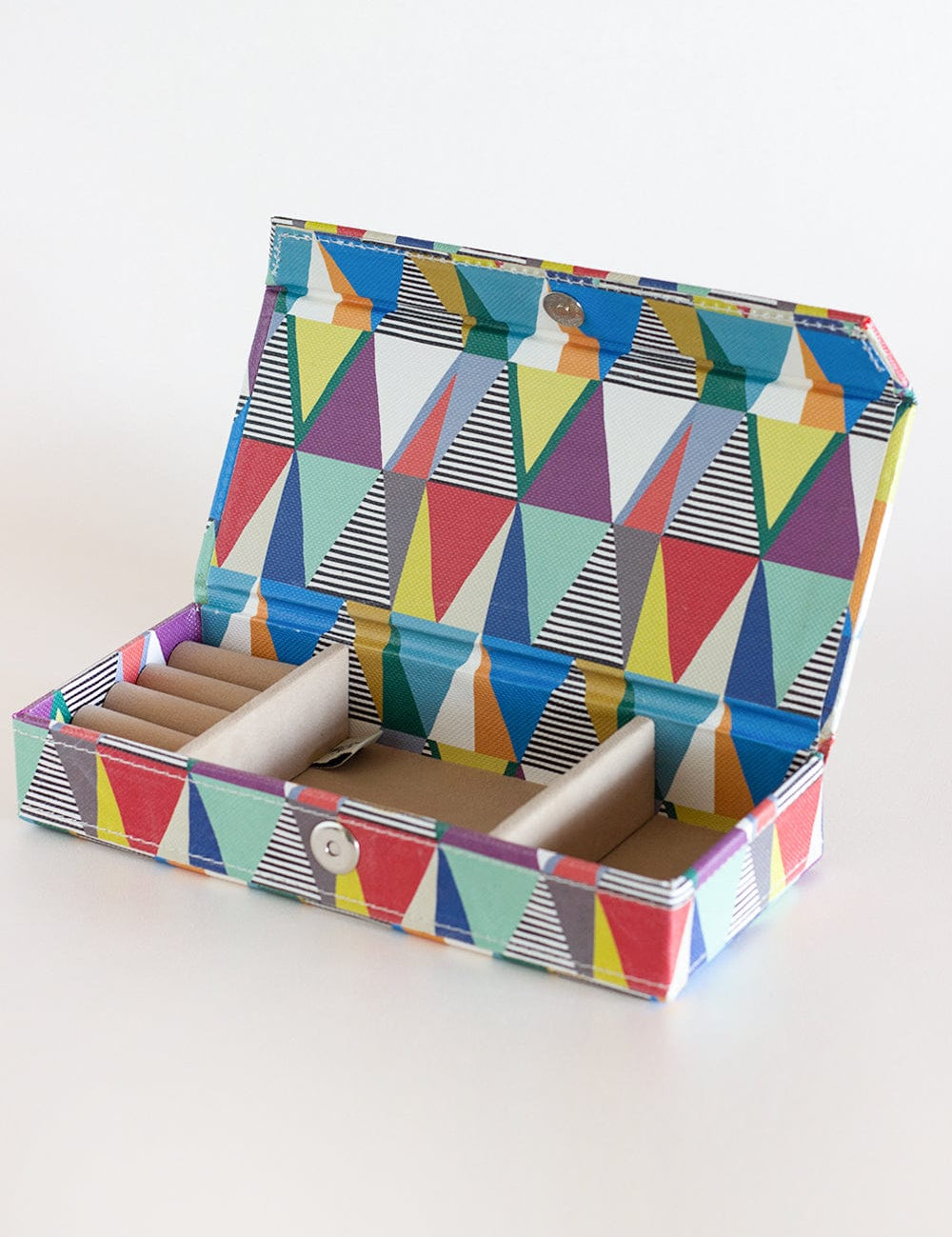 Pearlised Paper Leather Travel Jewelley Box- Kaleidoscope