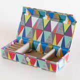 Pearlised Paper Leather Travel Jewelley Box- Kaleidoscope