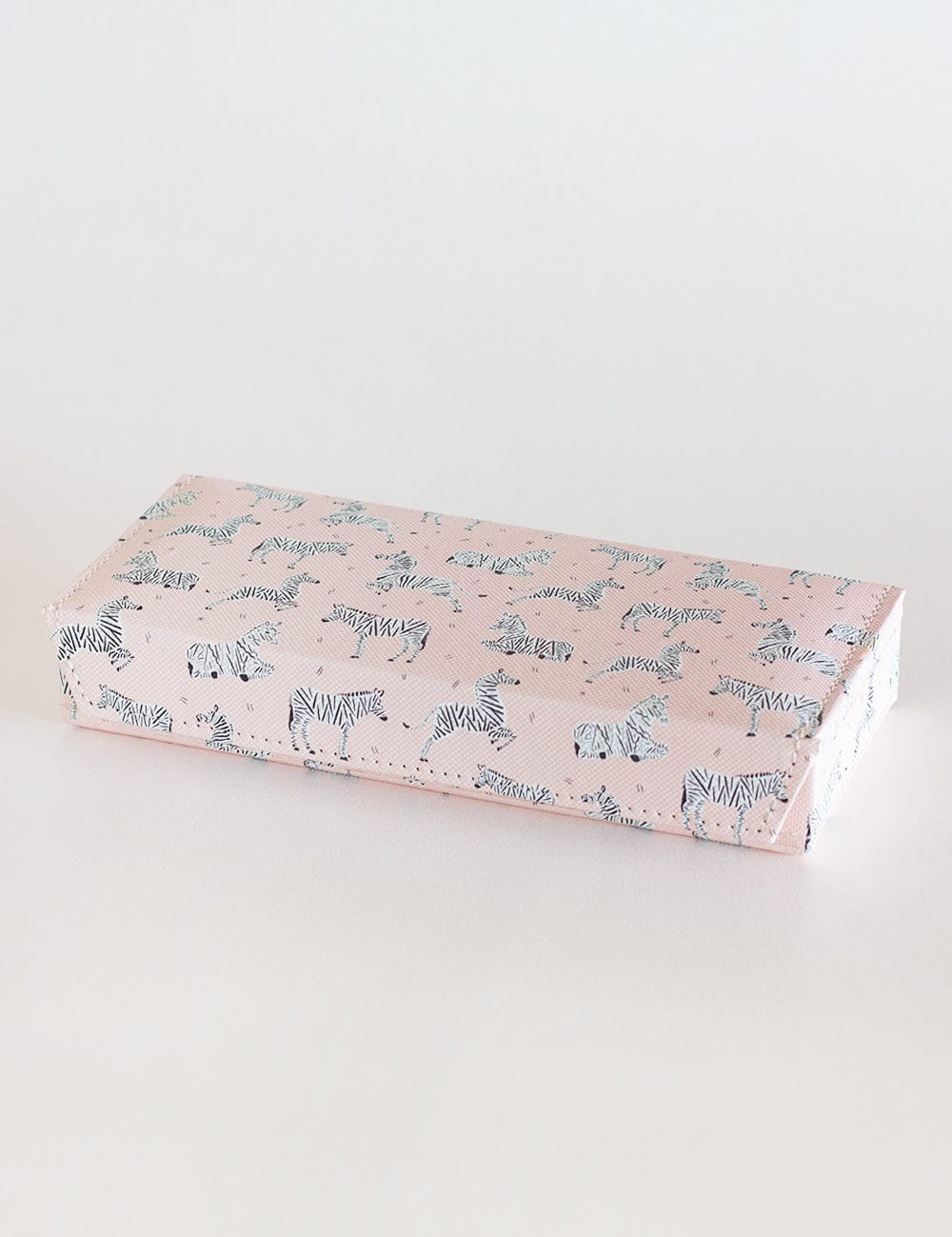 Pearlised Paper Leather Travel Jewelley Box -Pink Safari