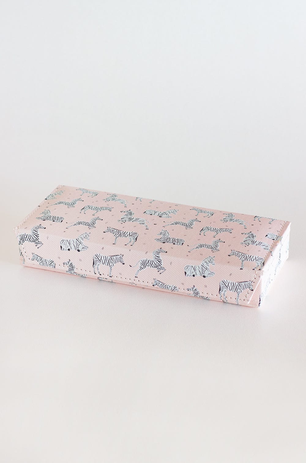 Pearlised Paper Leather Travel Jewelley Box -Pink Safari