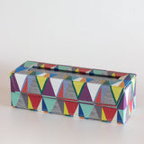 Pearlised Paper Leather Watch Box with 4 compartments- Kaleidoscope