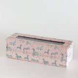 Pearlised Paper Leather Watch Box with 4 compartments - Pink Safari